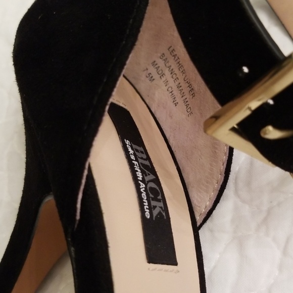 Saks Fifth Avenue Black high heel sandals - Picture 8 of 8